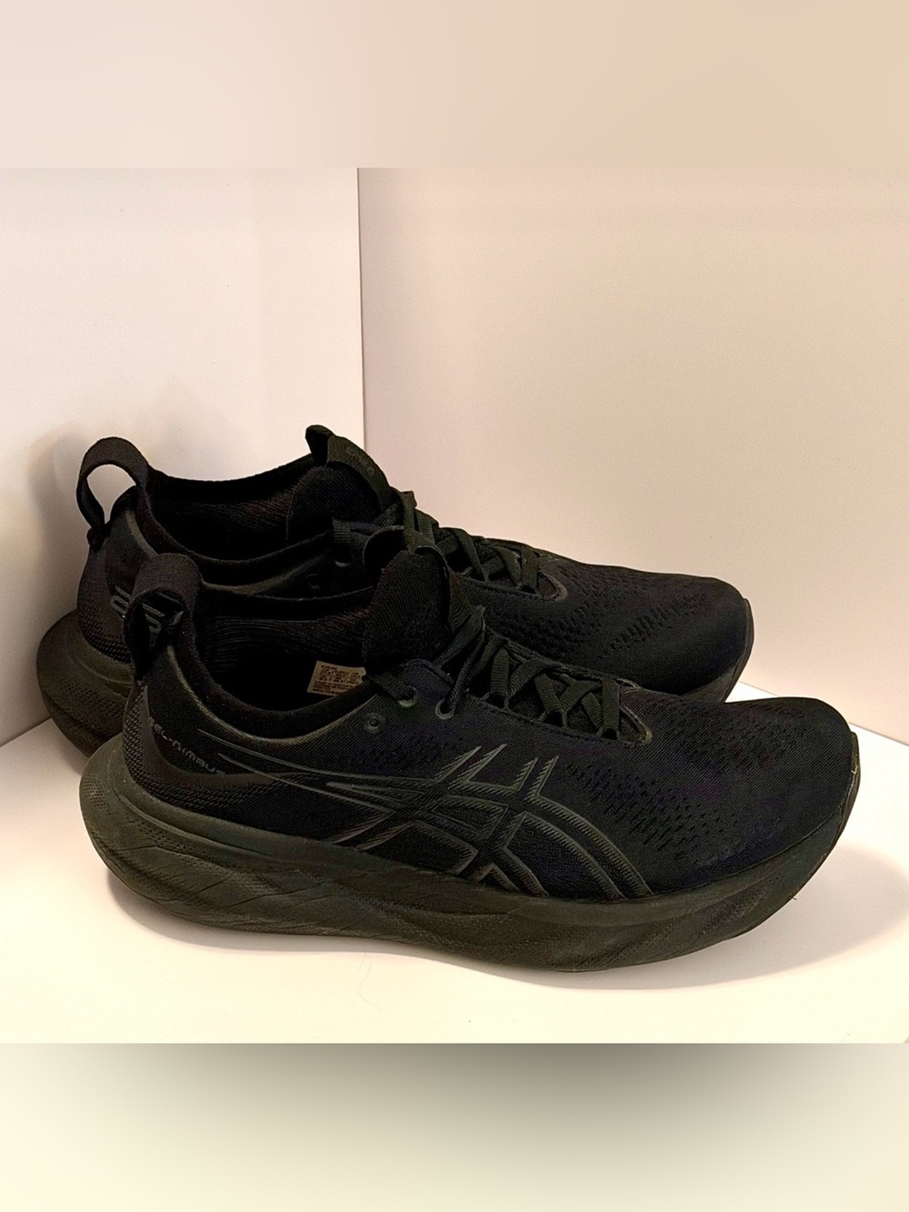 Asics Gel-nimbus 25 Women Sneakers - Black/Black - Size 10.5